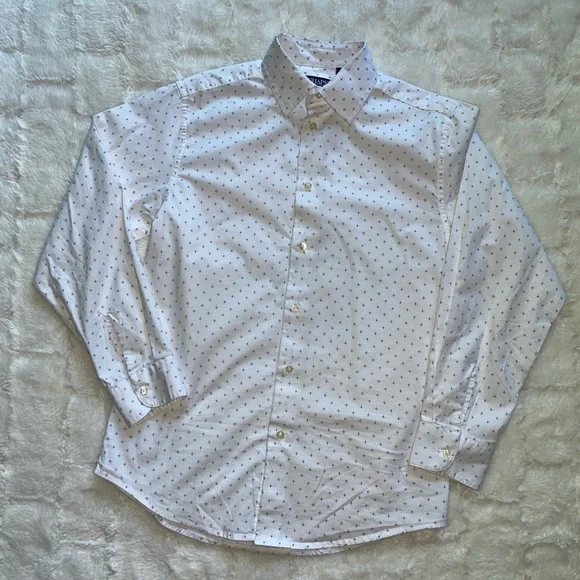 Boys Cotton white bottom up Dress shirt size 14 - Picture 2 of 5